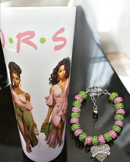 Sorors AKA tumbler/bracelet set